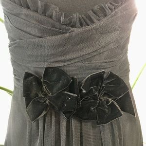Vera Wang Maids Black Tulle Dress with Train